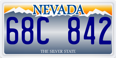 NV license plate 68C842