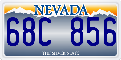 NV license plate 68C856