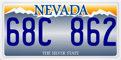 NV license plate 68C862