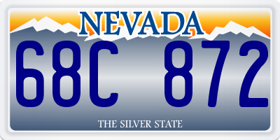 NV license plate 68C872