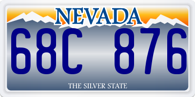 NV license plate 68C876