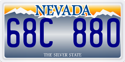 NV license plate 68C880