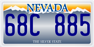 NV license plate 68C885