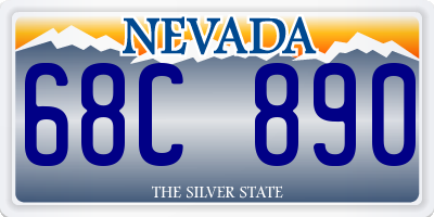 NV license plate 68C890
