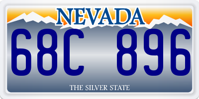 NV license plate 68C896