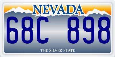 NV license plate 68C898