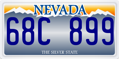 NV license plate 68C899