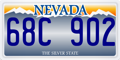 NV license plate 68C902