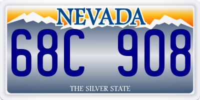 NV license plate 68C908