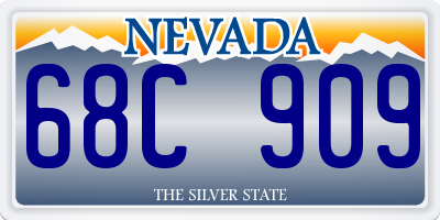 NV license plate 68C909