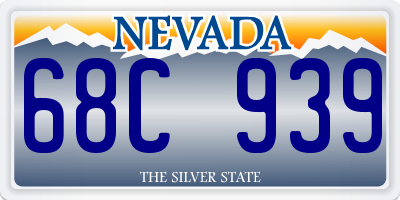 NV license plate 68C939