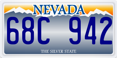 NV license plate 68C942