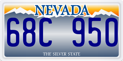 NV license plate 68C950