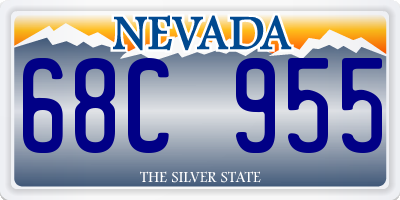 NV license plate 68C955