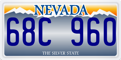 NV license plate 68C960