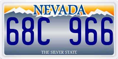 NV license plate 68C966
