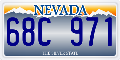 NV license plate 68C971