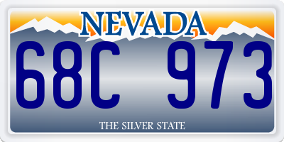 NV license plate 68C973