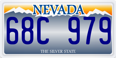 NV license plate 68C979