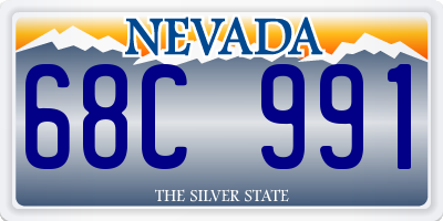 NV license plate 68C991