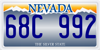 NV license plate 68C992