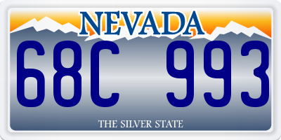 NV license plate 68C993