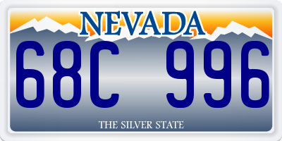 NV license plate 68C996