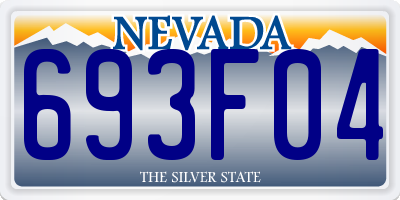 NV license plate 693F04