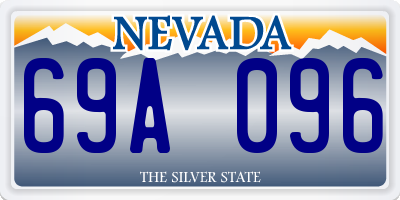NV license plate 69A096