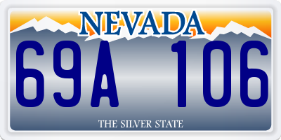 NV license plate 69A106