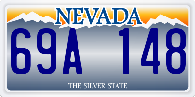 NV license plate 69A148
