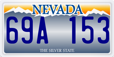 NV license plate 69A153