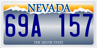 NV license plate 69A157