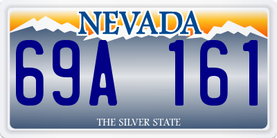 NV license plate 69A161