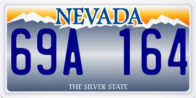 NV license plate 69A164