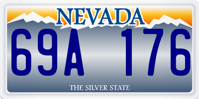 NV license plate 69A176