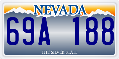 NV license plate 69A188