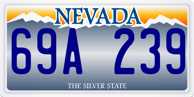 NV license plate 69A239
