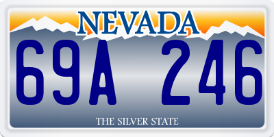 NV license plate 69A246