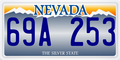 NV license plate 69A253
