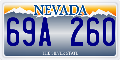 NV license plate 69A260