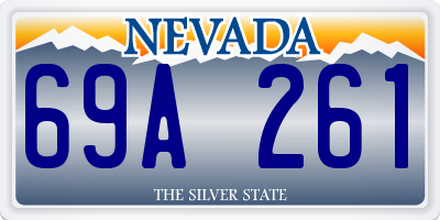 NV license plate 69A261