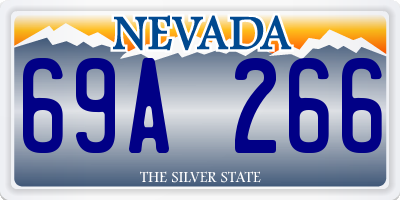 NV license plate 69A266