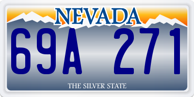 NV license plate 69A271