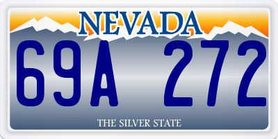 NV license plate 69A272