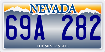 NV license plate 69A282