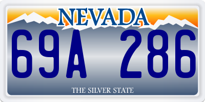 NV license plate 69A286