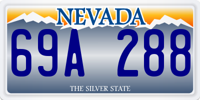 NV license plate 69A288