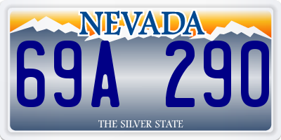 NV license plate 69A290