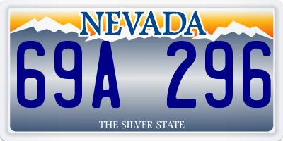 NV license plate 69A296